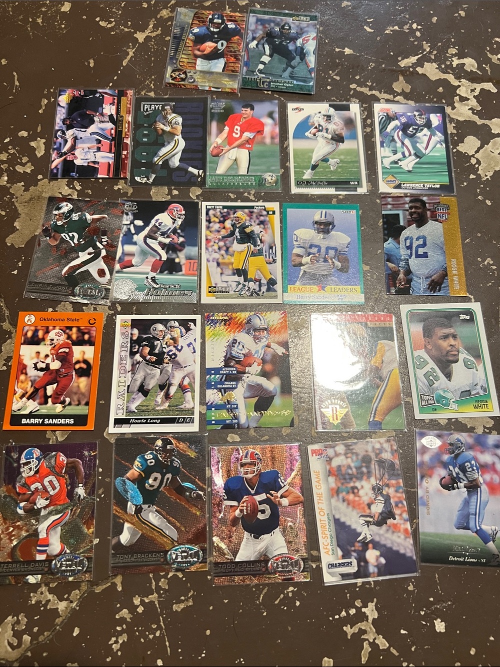 Vintage Football Card Lot - Mixed Players